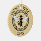 Etiket imker Boerderij honingbijen Keramisch Ornament (Rechts)