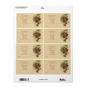 Etiket Inblikken druiven (Full Sheet)