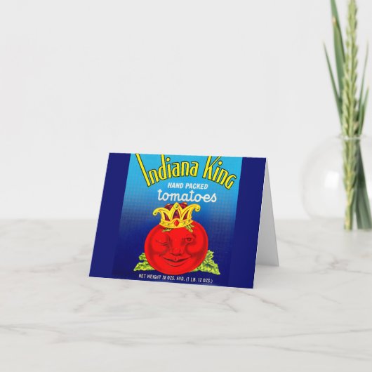 Etiket Indiana King tomaten Notitiekaartje (Voorkant)