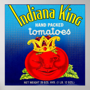Etiket Indiana King tomaten Poster