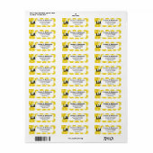 Etiket initiaal sticker, vers gele citroenmolen (Full Sheet)