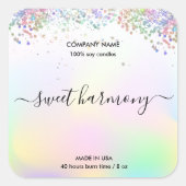 Etiket kaartenlabel holografen (Voorkant)