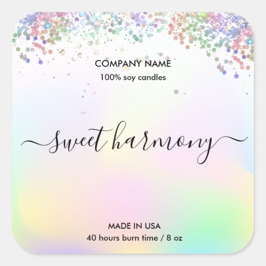 Etiket kaartenlabel holografen (Voorkant)