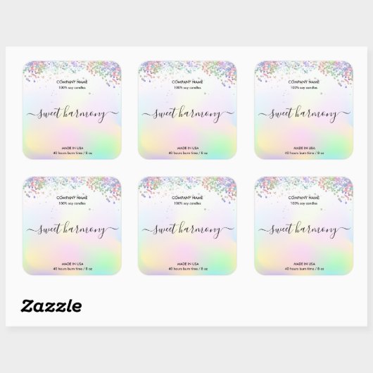 Etiket kaartenlabel holografen (Vel)