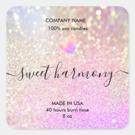 Etiket kaartenlabel Iridescent jar label