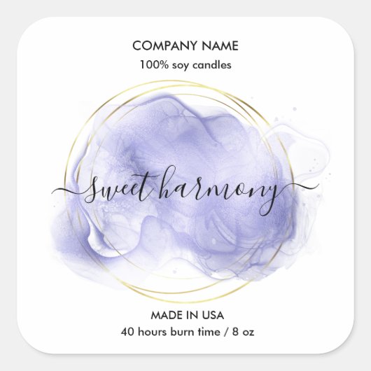 Etiket kaartenlabel lavender jar etiket (Voorkant)