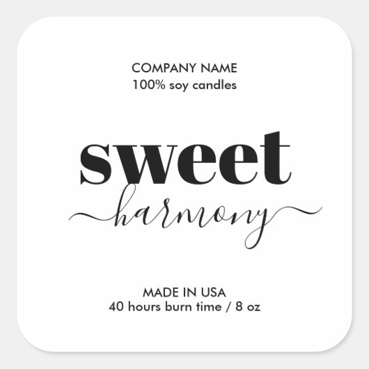 Etiket kaartenlabel Modern minimalist (Voorkant)