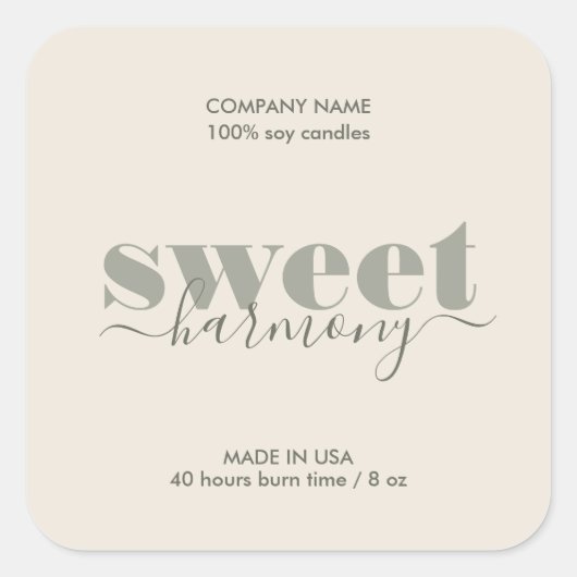 Etiket kaartenlabel Modern minimalistische pagina (Voorkant)