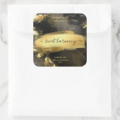 Etiket kaartenlabel zwarte gouden doos (Tas)