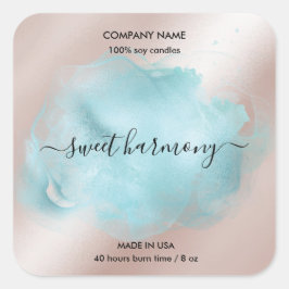 Etiket kaartje blauwgroen jasetiket