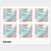 Etiket kaartje blauwgroen jasetiket (Vel)