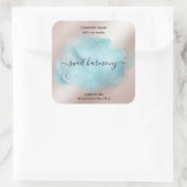 Etiket kaartje blauwgroen jasetiket (Tas)