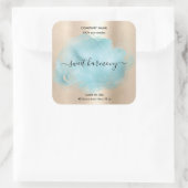 Etiket kaartje blauwgroen jasetiket (Tas)