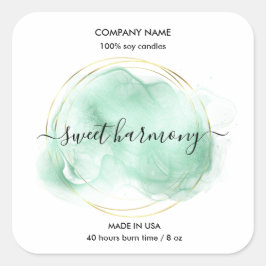 Etiket kaartje blauwgroen jasetiket