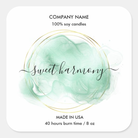 Etiket kaartje blauwgroen jasetiket (Voorkant)