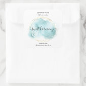 Etiket kaartje blauwgroen jasetiket (Tas)