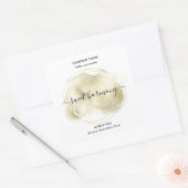 Etiket kaartje blauwgroen jasetiket (Envelop)