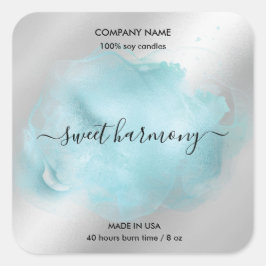 Etiket kaartje blauwgroen jasetiket