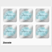 Etiket kaartje blauwgroen jasetiket (Vel)