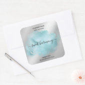 Etiket kaartje blauwgroen jasetiket (Envelop)