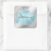 Etiket kaartje blauwgroen jasetiket (Tas)