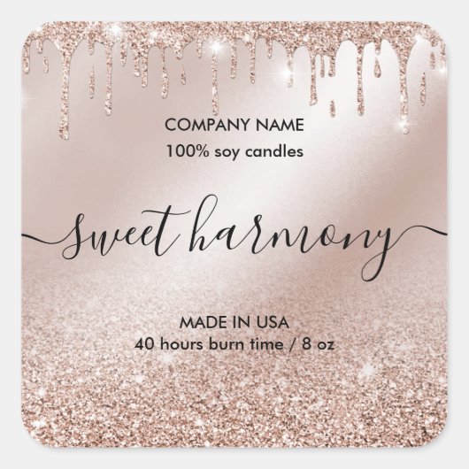 Etiket kaartje Etiket roos gouden doos (Voorkant)