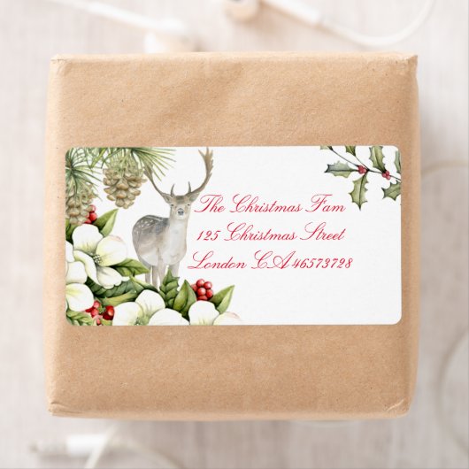 Etiket kerst hert (Insitu)