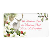 Etiket kerst hert (Voorkant)