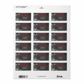 Etiket kerstadres Merry (Full Sheet)