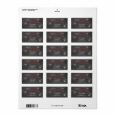 Etiket kerstadres Merry (Full Sheet)