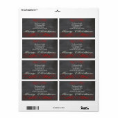 Etiket kerstadres Merry (Full Sheet)