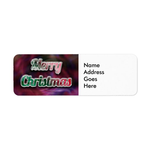 Etiket kerstadres Merry (Voorkant)