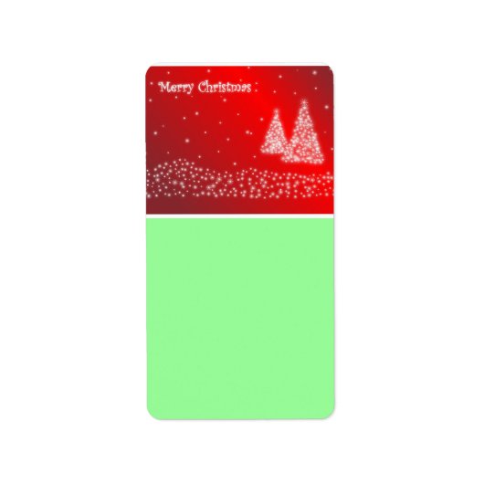 Etiket kerstadres Merry (Voorkant)