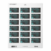 Etiket kerstadres Merry (Full Sheet)