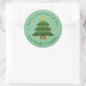 Etiket kerstboomontwerp Sticker (Tas)