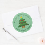 Etiket kerstboomontwerp Sticker (Envelop)