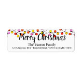 Etiket kerstboomverlichting (Voorkant)