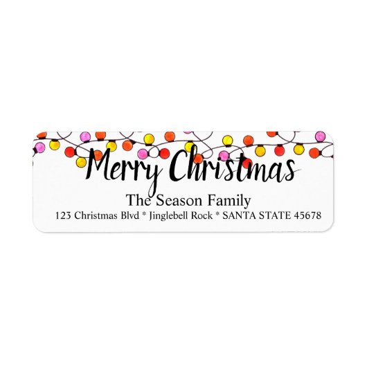 Etiket kerstboomverlichting (Voorkant)