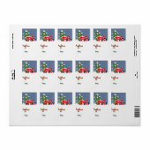 Etiket kerstcadeaus voor tractoren (Full Sheet)