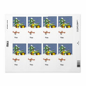 Etiket kerstcadeaus voor tractoren (Full Sheet)