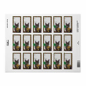 Etiket kerstkoekjeskoekjes Kat (Full Sheet)