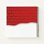 Etiket kerstkookboek met gereedschap notitieboek (Achterkant)