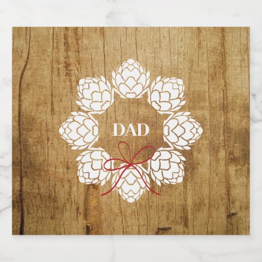 Etiket kerstpap bier gebak (Enkel label)