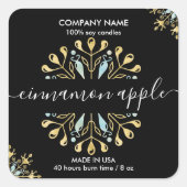 Etiket kerstsnowflake Kandle (Voorkant)