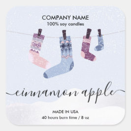 Etiket kerstsockets kaartje