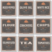 Etiket keuken voor deelvenstertjes 2  donkerpapier sticker (Voorkant)