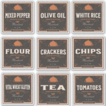 Etiket keuken voor deelvenstertjes 2  donkerpapier