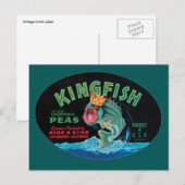 Etiket  kingfish erwten briefkaart (Voorkant / Achterkant)