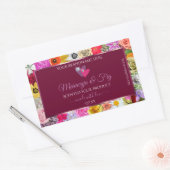Etiket kleurig Floral Burgundy-product met hart (Envelop)