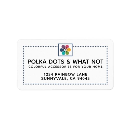 Etiket kleurige flora- en marinepols (Voorkant)